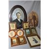 Image 1 : Selection of vintage framed prints and needleworks