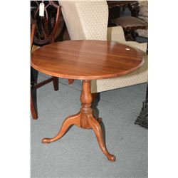 Modern 32" diameter center pedestal occasional table made by Ethan Allen