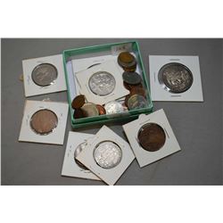 Selection of vintage and collectible coins including , British and Mexican coins plus Canadian 1913 