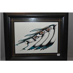 Two Iniut prints including "Wolf " and eagles