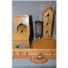 Image 1 : Selection of country collectibles including two pine stools, a coat rack, two bird houses and a wood