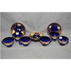 Brand new Jewellery store inventory Bohemian handcut crystal with applied 24kt gold and hand painted