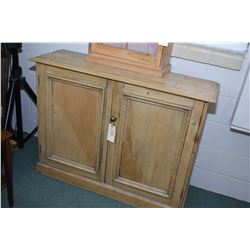 Antique two door pine console