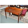 Image 1 : Antique mahogany framed dome topped bevelled mirror and a mahogany single drawer console table with 