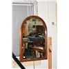 Image 2 : Antique mahogany framed dome topped bevelled mirror and a mahogany single drawer console table with 