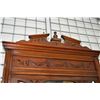 Image 2 : Antique walnut overmantle with carved and turned decoration and eight bevelled mirrors