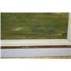 Image 2 : Framed oil on board painting of a figure in a forest scene signed M. Cullen and marekd on verso "Mau