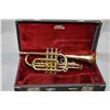 Image 1 : Bundy trumpet in hard case and a Rossini accordion in hard case