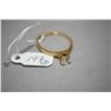 Image 2 : Two 14kt yellow gold ring mounts set with cubic zirconias