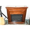 Image 1 : Modern electric fireplace with remote, working at time of cataloguing