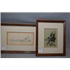Image 1 : Two framed Collier prints including one marked on verso "Old Alaska Highway" and "Flowers Cove, Newf