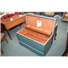 Image 1 : Waterfall style cedar lined blanket box with pull out shelf, inner tray made by Honderick Furniture 