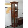 Image 1 : Two matching semi-contemporary flat to the wall illuminated curio cabinets and a televison stand wit
