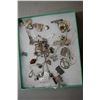 Image 2 : Selection of sterling silver and silverplate charms including bracelet