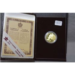 Royal Canadian mint 1994, $100 1/4 troy ounce fine gold coin made to based on the painting of Parask