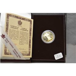 Royal Canadian mint 1992, $100 1/4 troy ounce fine gold coin made to commemorate the 350th anniversa
