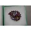 Image 2 : Selection of vintage costume jewellery including signed Sherman brooch with red aurora borealis ston