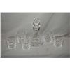 Image 1 : Quality crystal decanter with stopper and five signed Waterford crystal "Lismore" tumblers