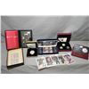 Image 1 : Selection of Royal Canadian mint collectible coins sets including 1984 Toronto Voyageur proof set, 1