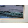 Image 2 : Framed original acrylic on paper painting of a colourful tree setting signed by artist, 8" X 10" plu