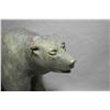 Image 2 : Carved soapstone polar bear signed by artist on base, 10" in length