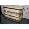 Image 1 : Bombe style three drawer painted chest