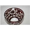 Image 1 : Brand new Jewellery store inventory Bohemian crystal ruby etched to clear bowl, 8" in diameter and r