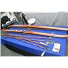 Image 1 : Two pairs of Norwegian Madshus cross country skis, one with Billom bindings and one with Rottefella 
