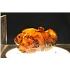 Image 2 : Carved Amber Aztec head with regaila 3" in height and weighing 61 grams