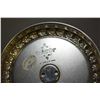 Image 2 : Sterling silver menorah, marked on rim Hazorfim .925 with single removable holder, 9" in height