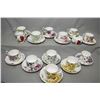Image 1 : Twelve Royal Albert "Flowers of the Month" tea cups and saucers plus Royal Standard "English Rose" c