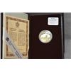 Image 1 : Royal Canadian mint 1990, $100 1/4 troy ounce fine gold coin featuring a portrait of an Inuit writin