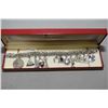 Image 1 : Sterling silver charm bracelet with twelve charms