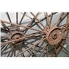 Image 2 : Two antique impliment wheels over 50" diameter