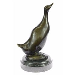 Modern Art Flying American Eagle bronze sculpture on marble base