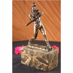 Baseball Player Bronze Statue on marble base Sculpture