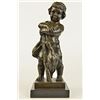 Image 1 : Novak Children With Gun Bronze Sculpture on marble base Statue