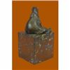 Image 6 : Stylish Polar Bear Bronze Sculpture on Marble Base Figurine