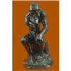 Image 1 : Thinker Man Bronze Sculpture on Marble Base Statue