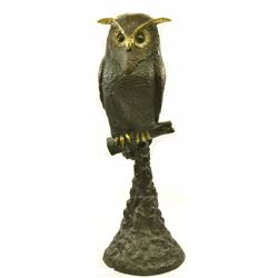 Owl Bird Wildlife Bronze Sculpture
