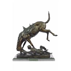Wicked Pony Bronze sculpture on marble base