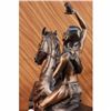 Image 2 : The Scalp  Man on Horse Cowboy Bronze  Statue