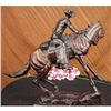Image 3 : Signed Frederick Remington Solid Bronze Vintage Art deco Sculpture Large