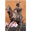 Image 4 : Signed Frederick Remington Solid Bronze Vintage Art deco Sculpture Large