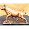 Image 1 : Nice Bull Ox Marble Bronze Statue