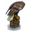 Image 5 : Bald Eagle Bronze Sculpture on Marble Base Statue