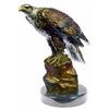Image 8 : Bald Eagle Bronze Sculpture on Marble Base Statue