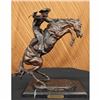 Image 1 : Bronco Buster On Marble Base Bronze Sculpture