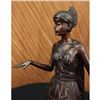 Image 2 : Warrior Woman Knight Bronze Statue on Marble Base Sculpture