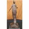 Image 4 : Warrior Woman Knight Bronze Statue on Marble Base Sculpture